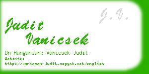 judit vanicsek business card